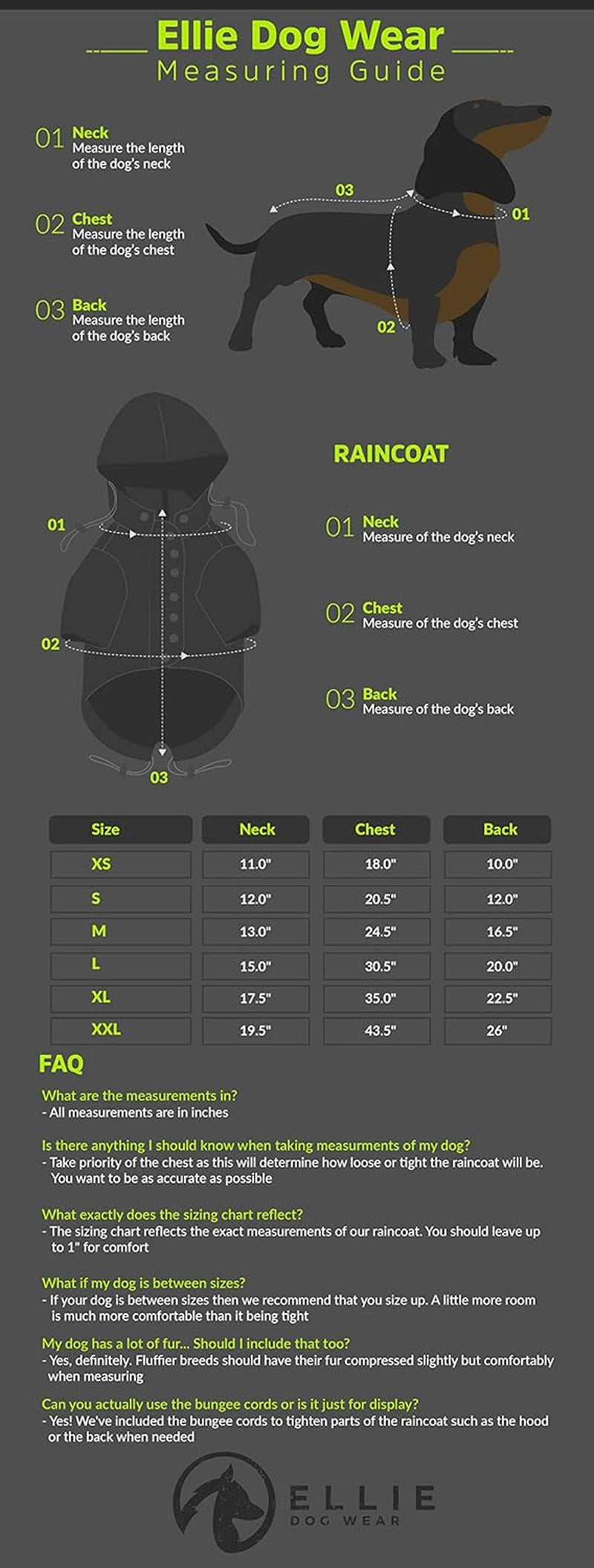 Zip up Dog Raincoats with Reflective Buttons, Pockets, Rain/Water Resistant, Adjustable Drawstring, & Removable Hood - XXS to XXL - Stylish Premium Dog Raincoats (Yellow, Small)