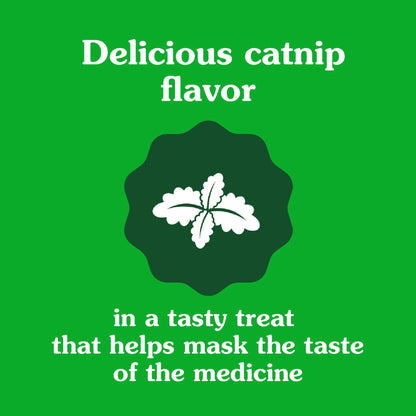 Feline  Pill Pockets for Cats Natural Soft Cat Treats, Catnip Flavor, 1.6 Oz Pack (45 Treats)