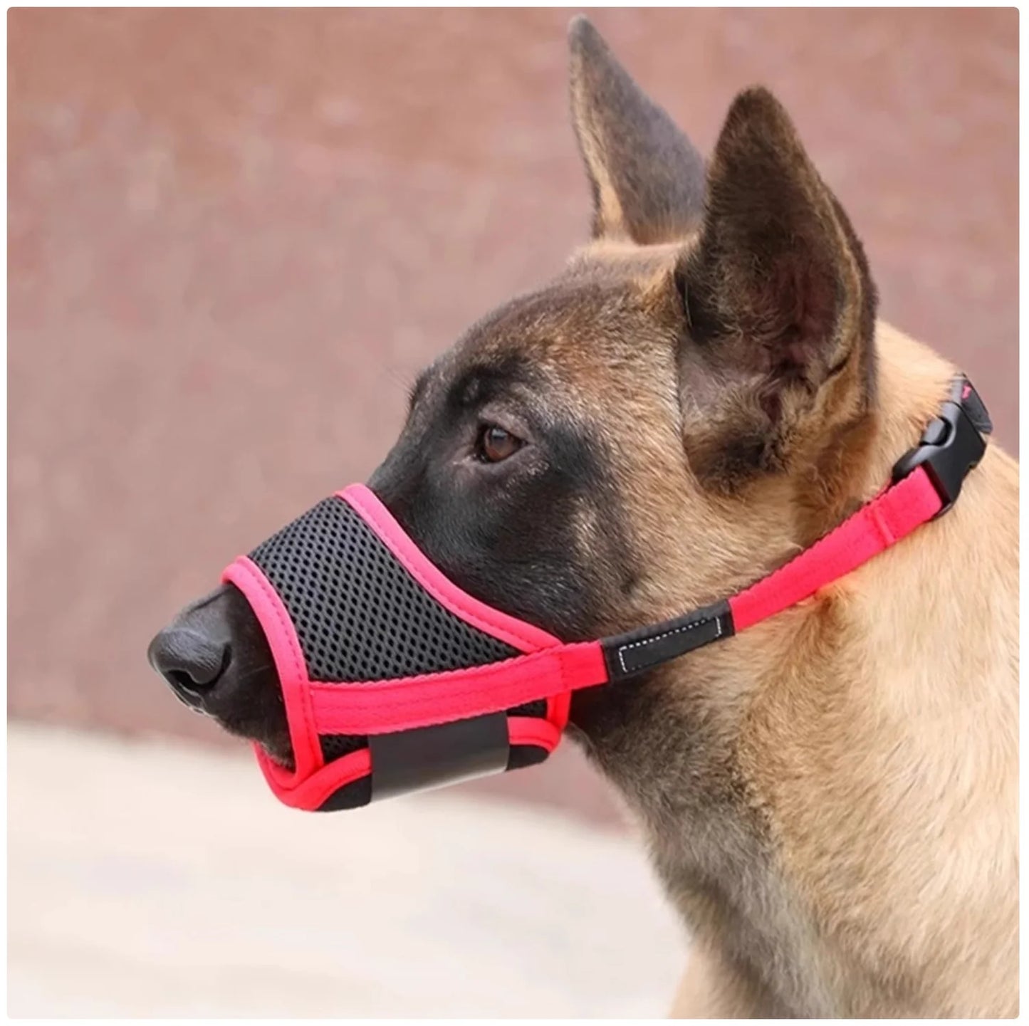 Breathable Mesh Dog Muzzle - Anti-Biting & Adjustable for Safety