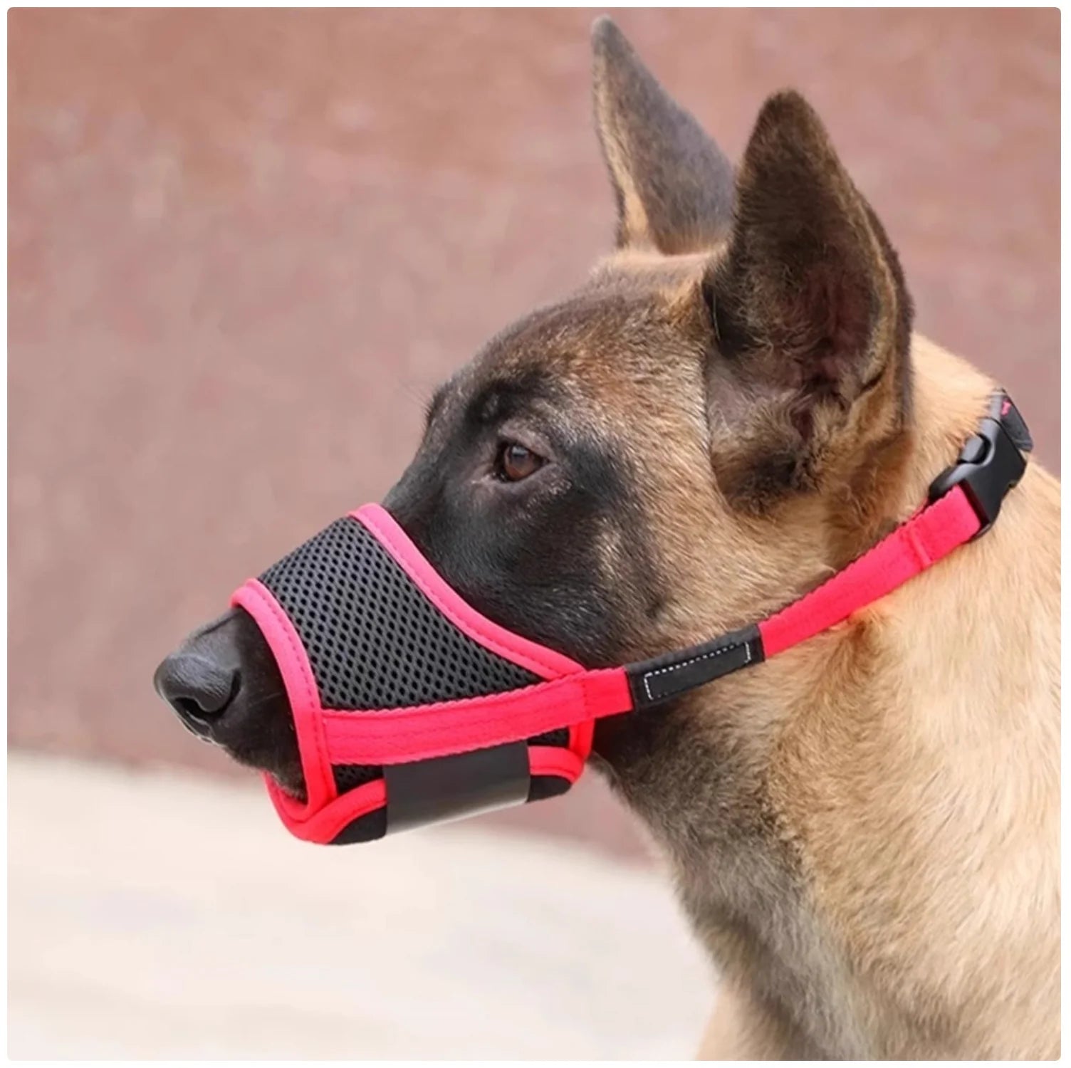Breathable Mesh Dog Muzzle - Anti-Biting & Adjustable for Safety