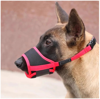 Breathable Mesh Dog Muzzle - Anti-Biting & Adjustable for Safety