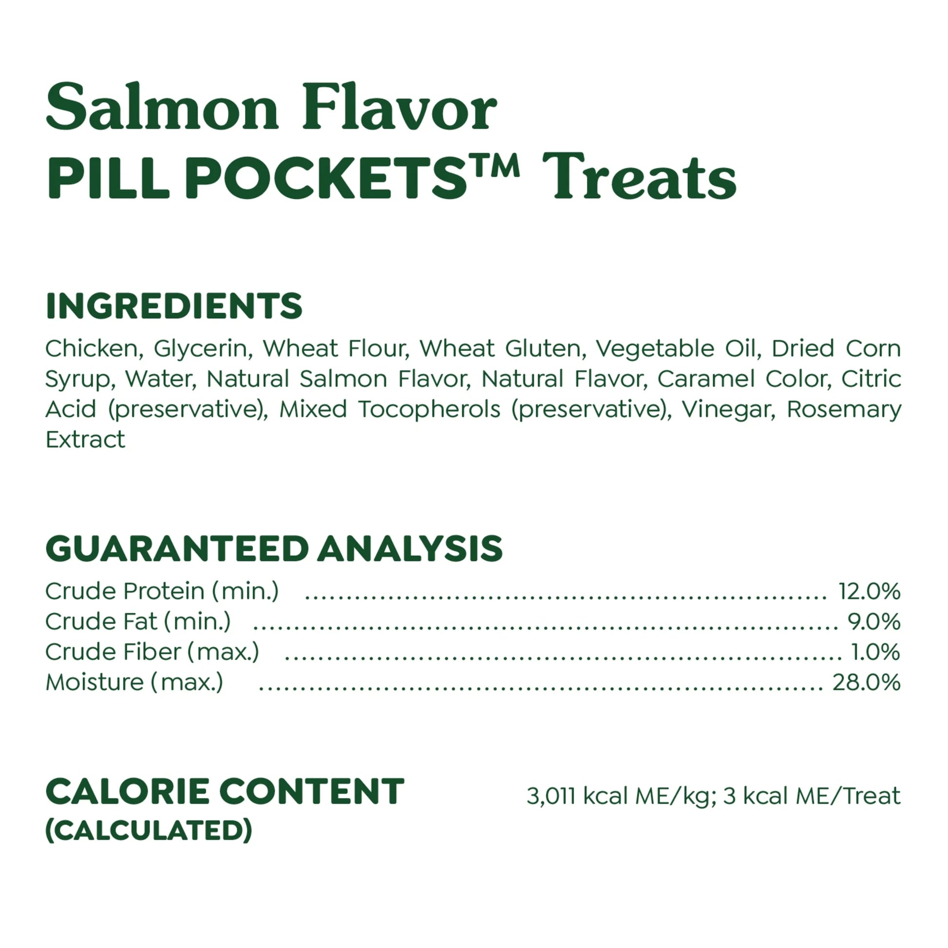 Feline  Pill Pockets Natural Cat Treats, Salmon Flavor, 1.6 Oz. Pack (45 Treats)
