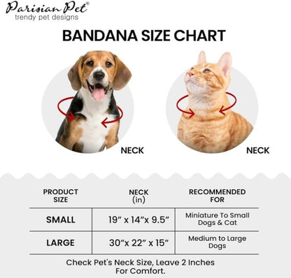 Dog Bandanas with Printed 'Diva' Word - Classy Tie-On Adjustable Girl Dogs Bandana - Scarf for Large Dogs - Washable Triangle Female Dog Bib - Pink Handkerchief for Pets - L