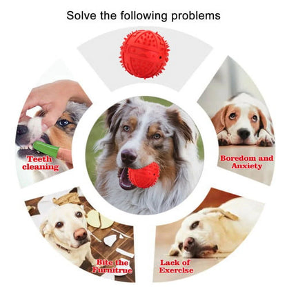 Dog Squeaky Toys for Aggressive Chewers Large Breed Balls Interactive Dog Ball Toy, Pet Training, High Toughness Wear