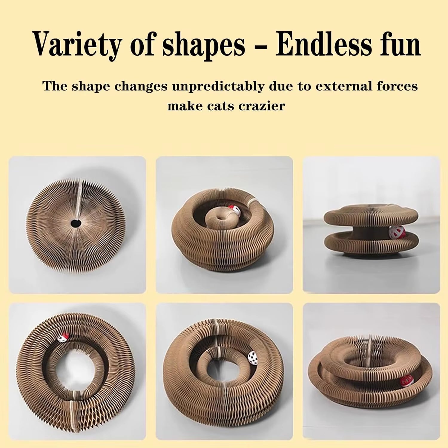 Kitty Kurlz Cat Toy, Marlene Kitty Kurlz, Kitty Curls Cat Toy, Magic Organ Cat Scratching Board Toy, Interactive Cat Ball Toy