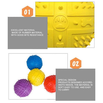 Dog Squeaky Toys for Aggressive Chewers Large Breed Balls Interactive Dog Ball Toy, Pet Training, High Toughness Wear