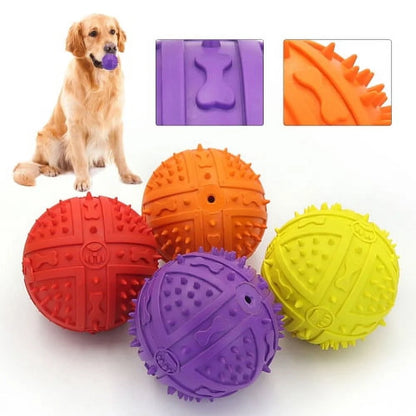 Dog Squeaky Toys for Aggressive Chewers Large Breed Balls Interactive Dog Ball Toy, Pet Training, High Toughness Wear