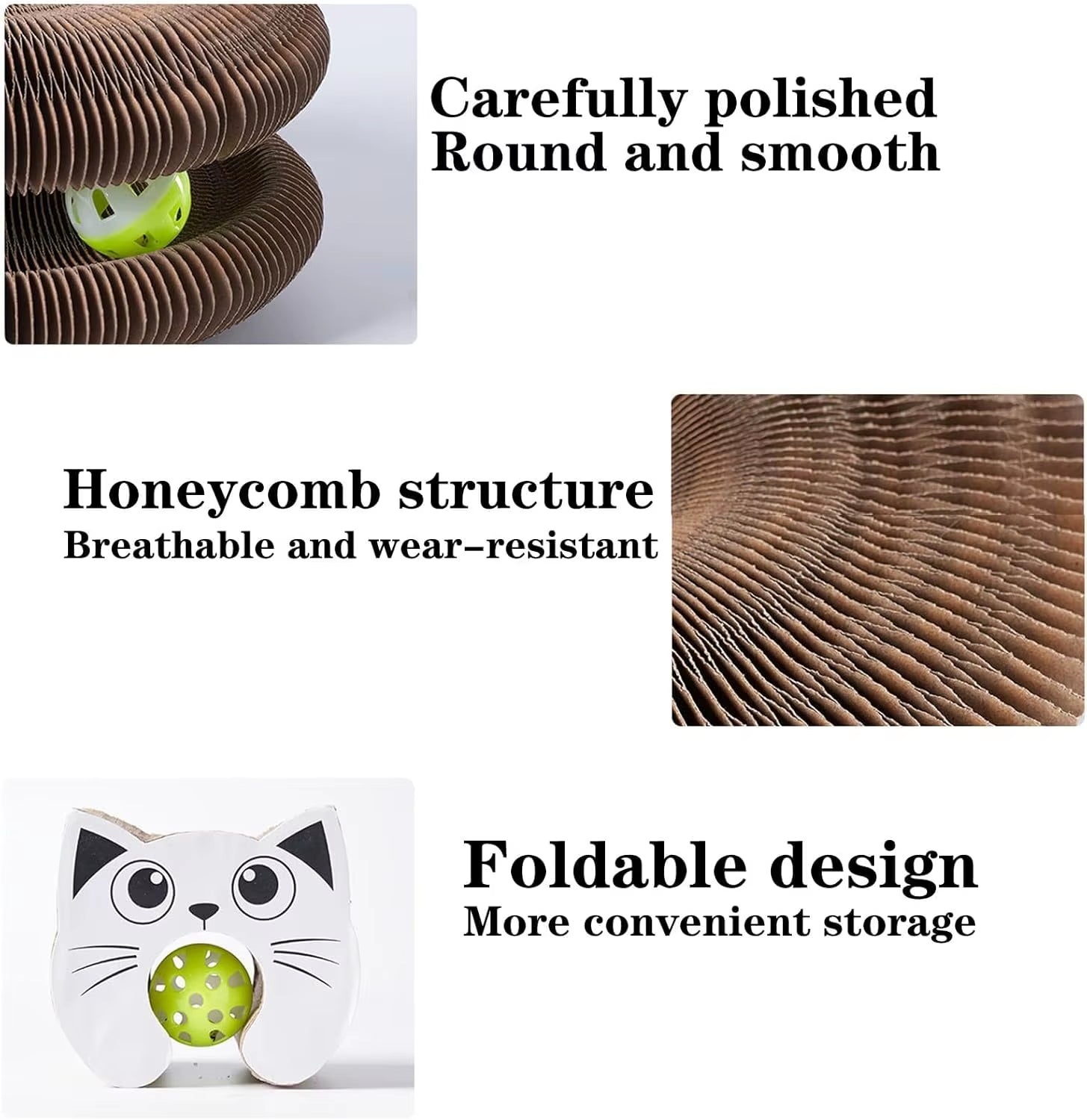 Kitty Kurlz Cat Toy, Marlene Kitty Kurlz, Kitty Curls Cat Toy, Magic Organ Cat Scratching Board Toy, Interactive Cat Ball Toy