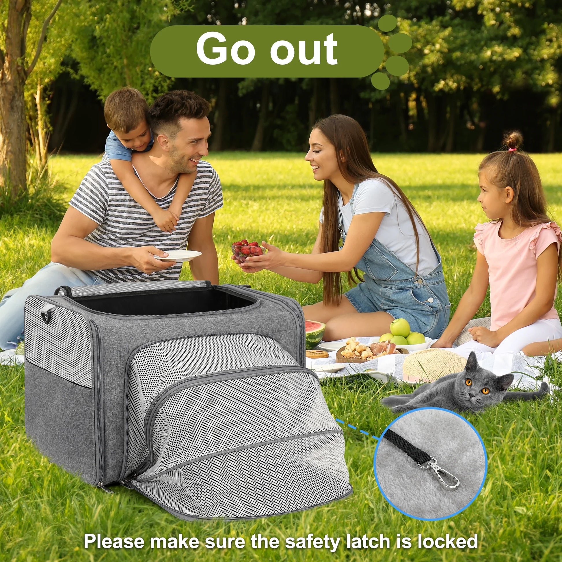 Expandable Pet Carrier, Airline Approved Collapsible Soft-Sided Carrier for Cats, Puppies, and Small Dogs (19"X 13"X 13")