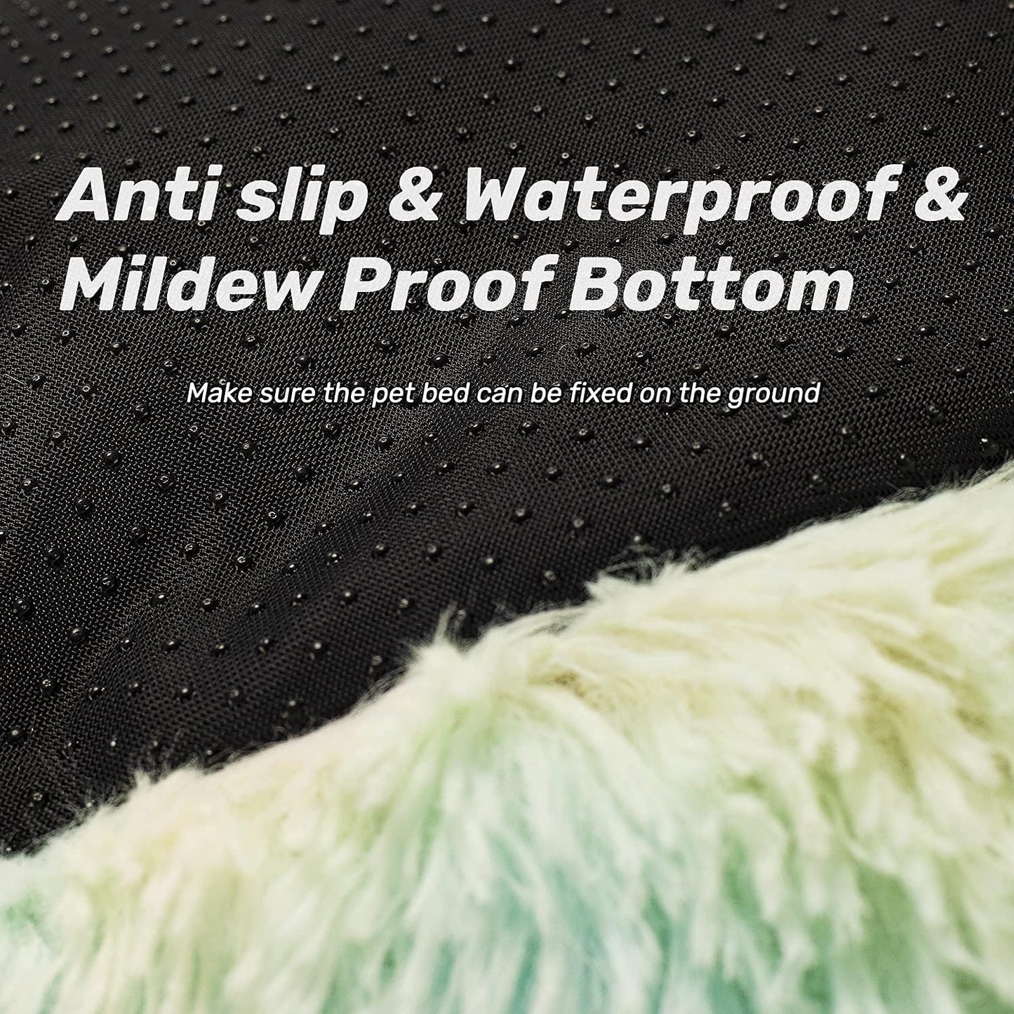 Cozy Anti-Anxiety Round Plush Faux Fur Pet Bed - Washable & Joint Relief for Dogs & Cats (27", White)