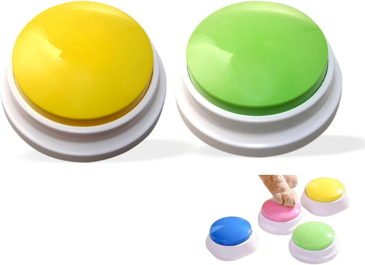 Dog Buttons for Communication, HD Sound Quality Loud Dog Buttons Talk, Dog Buttons Talk for Training, Recordable Dog Talking Button Set with Double-Sided Adhesive Tape and 5 Scene Stickers