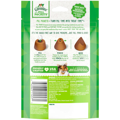 Feline  Pill Pockets for Cats Natural Soft Cat Treats, Catnip Flavor, 1.6 Oz Pack (45 Treats)