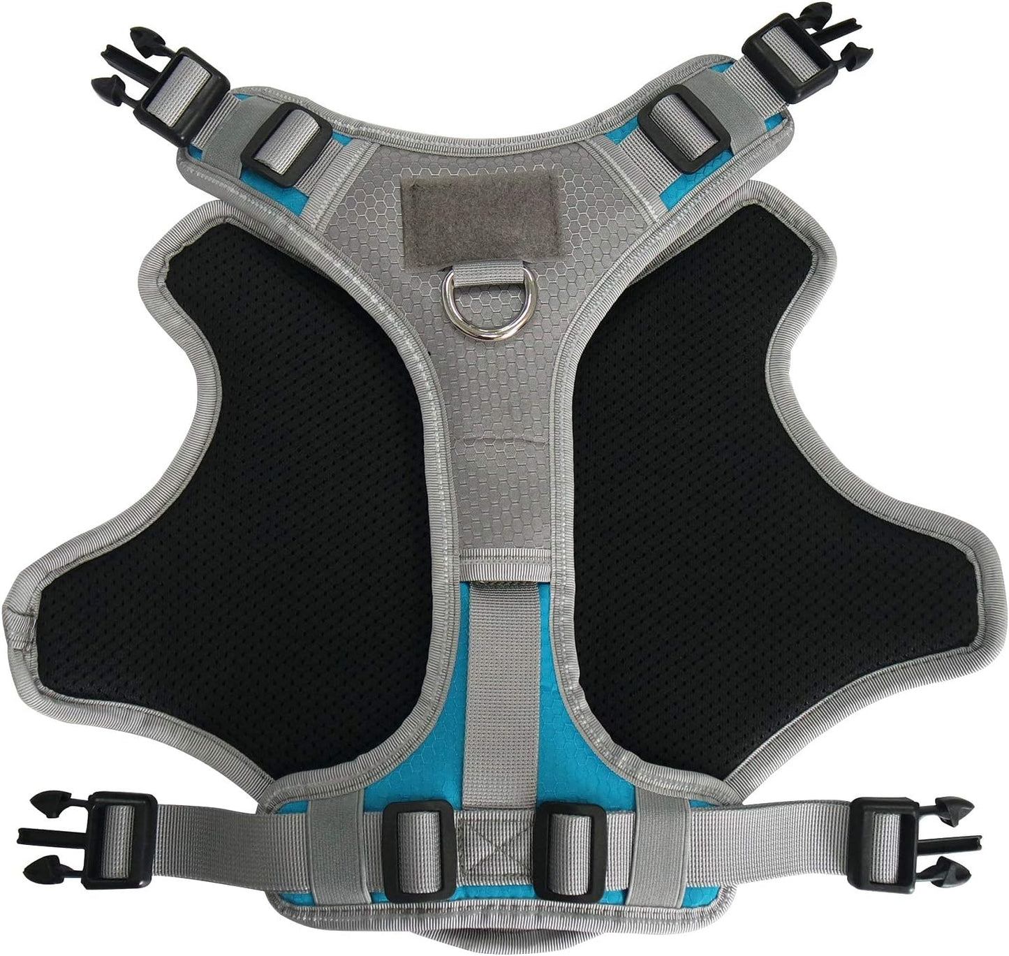 Tactical Working Dog Vest Harness - No-Pull Service Dog Jacket with Reflective Hook & Loop Patches - Padded Handle, Buckles with Quick Release Buttons, Adjustable Straps - Blue, Small